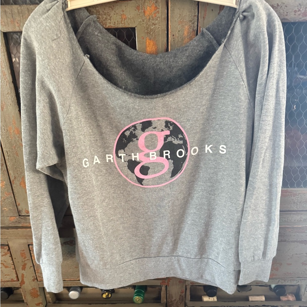 Garth Brooks Gray Women's Crew Neck Sweater